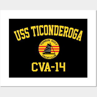 USS Ticonderoga CVA-14 Tonkin Gulf Yacht Club Posters and Art